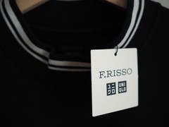 F. Risso Oversized Mock Neck Supima Cotton Uniqlo Short Sleeve T Shirt Medium