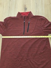 Swiss Tech Pullover Men’s Large Red Long Sleeve 1/4 Zip Knit Shirt Sweater
