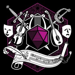 RPG Class Crest Bard – Tabletop Games d20 Premium Cotton T Shirt – Black