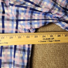 Robert Talbott Button Down Mens Large Blue Purple Check Excellent Carmel Shirt