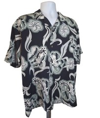 Pineapple Connection Hawaiian Shirt Mens L Floral Y2K Aloha Camp Retro Resort