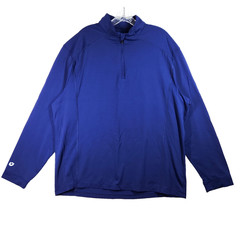IBKUL Icefil Polo Shirt Mens XL Blue UPF 50+ Wicking Anti Odor Golf Pickleball