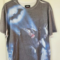 NWOT vintage DC Batman Marc Ecko sublimated Bat Signal T Shirt arkham city tee