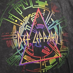 DEF LEPPARD SHIRT Mens XL Black Tie Dye CASUAL METAL Rock Music Concert NWT