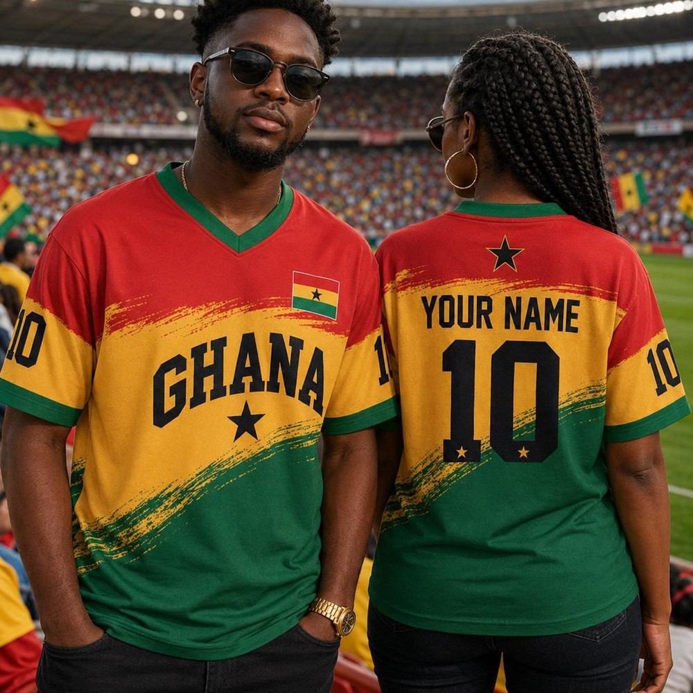 Custom Ghana Soccer Jersey, Personalized Ghana Soccer Jersey for Men, Festival S