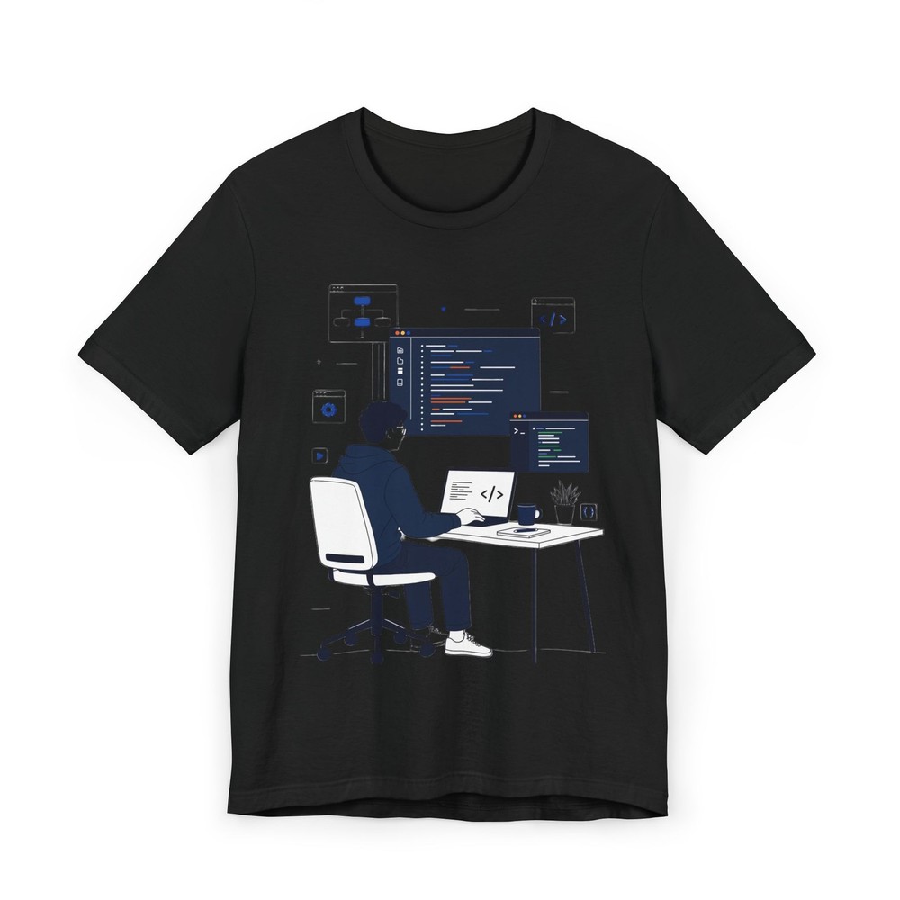 Developer Badge Jersey Tee Coder Programmer Tech Unisex Made in USA