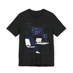Developer Badge Jersey Tee Coder Programmer Tech Unisex Made in USA