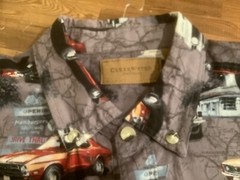 Clearwater Outfitters Mens Shorts Sleeve Shirt XL Classic Cars Hawaiian Colorful