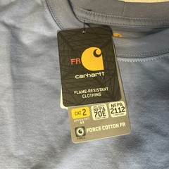 Carhartt Men’s FLAME Resistant Force Cotton Long Sleeve T-Shirt XL, NEW Blue