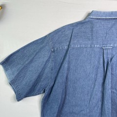 Bill Blass Mickey Denim Shirt Mens X-Large Blue Chambray Button Disney Workwear