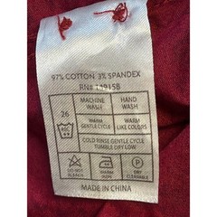 CONSEQUENCE Roses Flex Button Down in Burgundy Mens XL Slim Fit