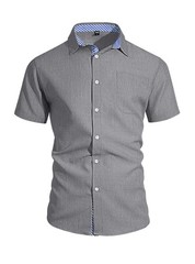 Plus Size Contrast Quick-Dry Breathable Lapel Shirt