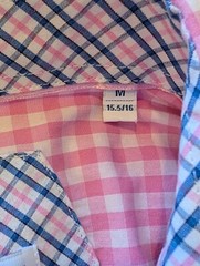 John Lennon Long Sleeve Button-Down Dress Shirt 100% Cotton Size M 15.5/16 Pink