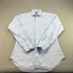 Sid Mashburn Shirt Mens Medium Blue Long Sleeve Button Up Formal Casual