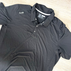 5.11 Tactical Black Paramount 100% Polyester Short Sleeve Polo Shirt Men’s XXL
