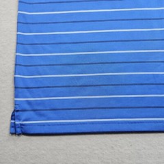Pebble Beach Performance Golf Polo Shirt Mens XL Blue Horizontal Stripe