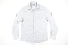 MICHAEL KORS GRAY MEDIUM 15.5 34/35 REG FIT AIRSOFT STRETCH BUTTON FRONT SHIRT