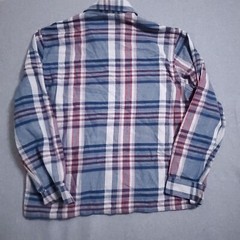 Wallace & Barnes J Crew Chore Jacket Men L BUE WHITE RED Plaid Cotton Linen Wool