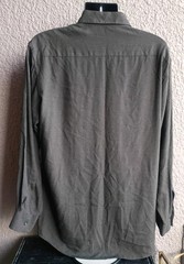 Greg Norman Men’s Soft Rayon/Polyester Dark Grey Button-up Dress Shirt, L