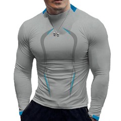 Men Compression Armour Base Layer Top Long Sleeve Thermal Gym Sports Shirts Tee