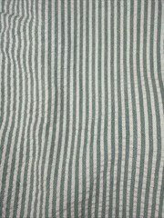 LL Bean Striped Seersucker Button Down Long Sleeve Shirt Men’s L Green Striped