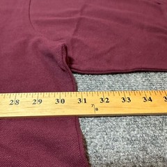 NEW Hartwell Polo Shirt Mens 5XL Burgundy Cotton Blend Three Button Short Sleeve