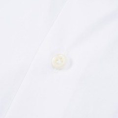 Boglioli Regular-Fit Solid White Poplin Cotton Dress Shirt 17 x 37 NWT