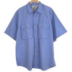 TravelSmith Utility Vented Technical Shirt Men’s XXL Blue Button Up S/S Pockets