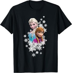 Disney Frozen Anna And Elsa Snowflakes T-Shirt Size S – 5XL
