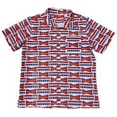 Shinesty Mens Budweiser Button Down Shirt This Buds for You Size L Large NWT