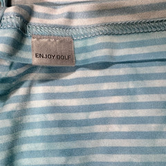 Puma Cloudspun Dye Stripe Performance Golf Polo Shirt Mens Size M Lt Blue White