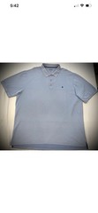 IZOD Advantage Men’s Light Blue Solid Polo Shirt Short Sleeve Logo 2XLT