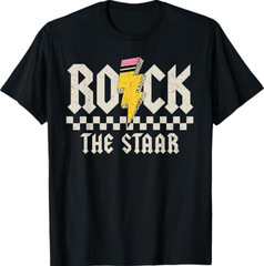 Testing Day Rock The Staar Test ABCD Motivational Teacher T-Shirt