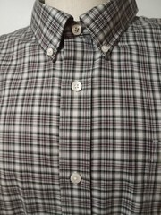 Duluth Trading Men’s 4X Button Down Shirt Plaid Blue Collar Long Sleeve Gussets