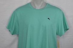 NWT TOMMY BAHAMA Small Men’s Cotton Spandex Crew Neck Tee Seafoam Green