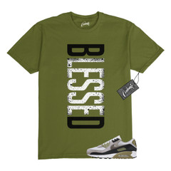 Air Max 90 Light Bone Neutral Olive College Grey Stone T Shirt to Match VERTBLS