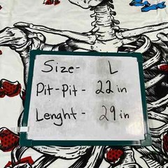 Liquid Blue GRATEFUL DEAD-ORIGINAL WOODCUT BERTHA-Big Print T-SHIRT Sz L