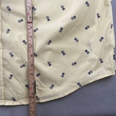 Chaps Men Pineapple S/S Button Down Stretch Shirt XXL Lemon Yellow Recycled Poly