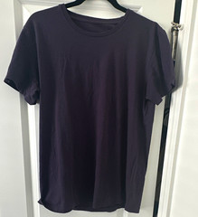 RRL Men’s Purple Solid Knit Crew Neck Short Sleeve T-Shirt Size M
