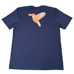 Birddogs Mens Large Navy Blue Graphic Logo Short Sleeve Stretch T-Shirt L