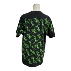 Vtg 90s All Over Print Iguana Lizard T Shirt sz L USA Single Stitch Reptiles