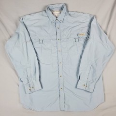 Columbia PFG Bahama II Long Sleeve Shirt Mens XL Blue Gray Fishing FM7010
