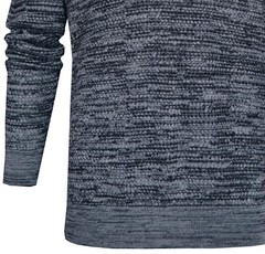 Knitted Jumper Top Thin Crew Neck Pullover Sweater Heathered Knit Style ExStore