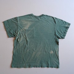 Green Blank Fruit of the Loom Pocket Tee T Shirt Sun Ghost Faded Distressed XXL