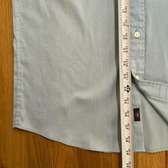 Faherty Hidden Button Down Shirt Light Blue Supima Cotton Stretch Collar Men’s S