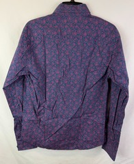 Consequence Blue Red Button Up Long Sleeve Shirt Men’s Size Small