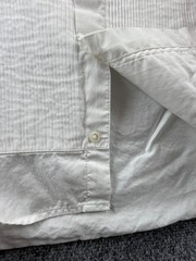 Stenstroms Formal Hidden Buttons Pleats Twofold Super Slimline French Cuff 42