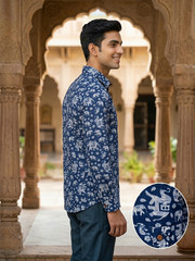 Men’s Full Sleeve Button Down Shirts Cotton Blend