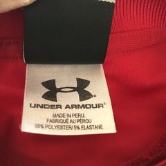 Under Armour Polo Golf Shirt Solid Red Short Sleeve Men’s Size XL 3 Button “EUC”