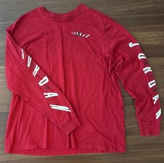 Nike Air Jordan Men’s Red Long Sleeve T-Shirt Size XXL